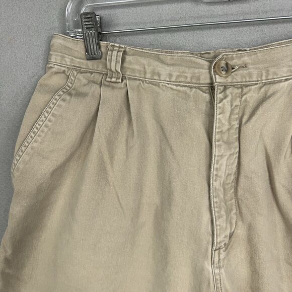 Patagonia Shorts Womens 14 Khaki Beige High Rise Pleated Chino Classic Hike Gorp - Picture 2 of 11
